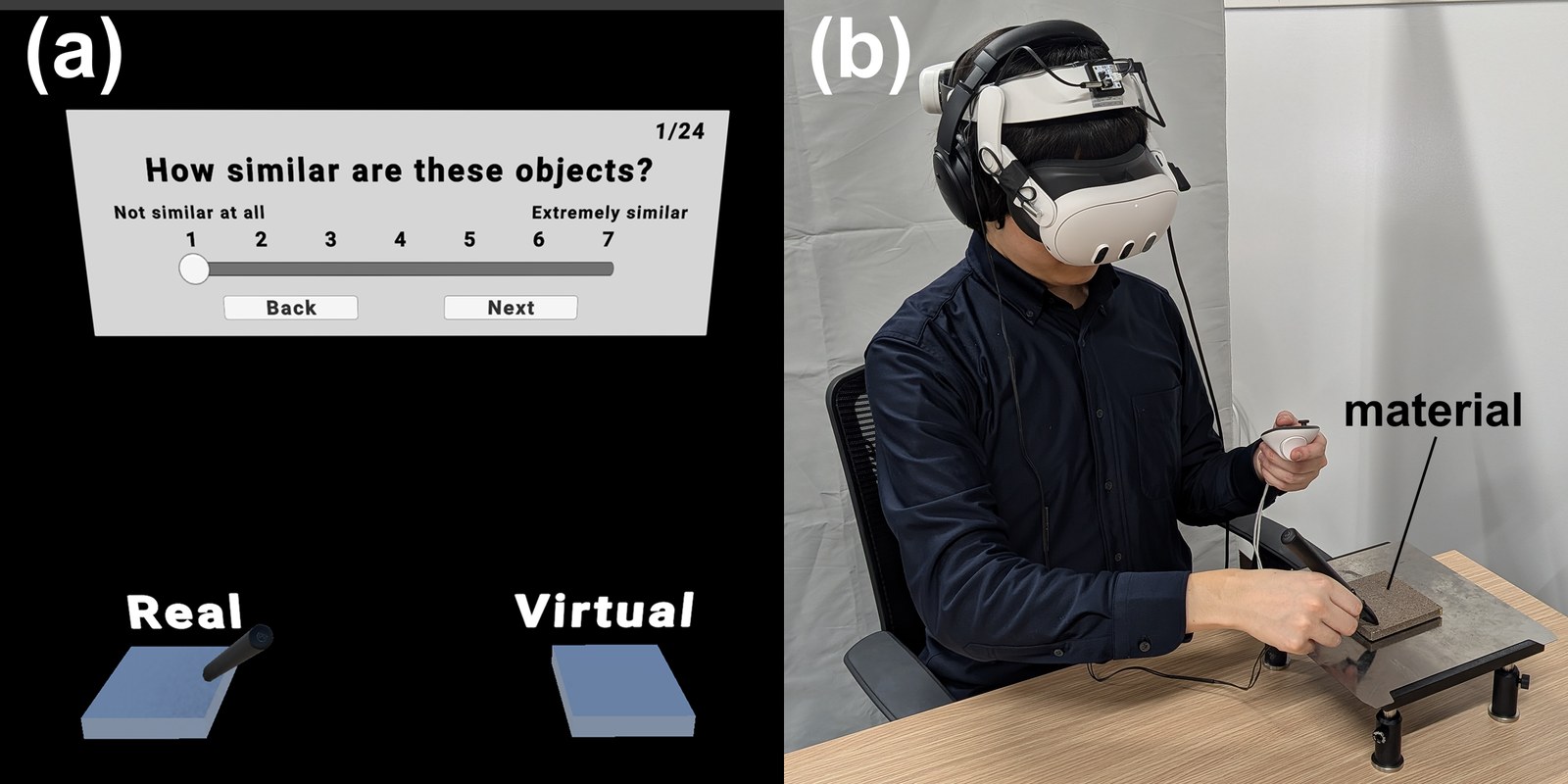 Experimental setup of the perceptual similarity study